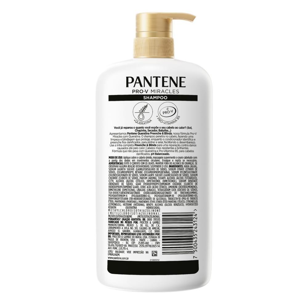 Shampoo Pantene Queratina - 1L — imagem 2 | Farmácia Resyla