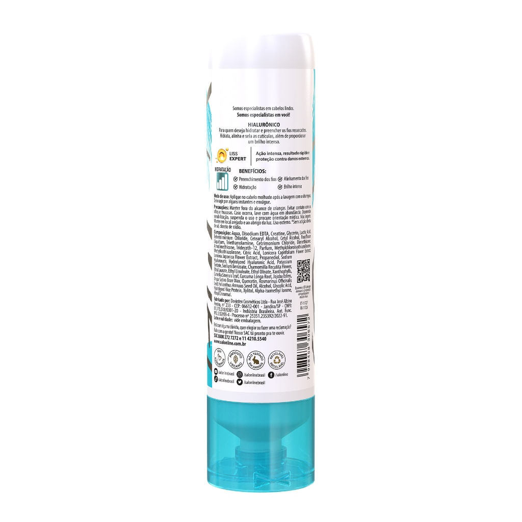 Shampoo Salon Line - SOS Ácido Hialurônico 300ml — imagem 2 | Farmácia Resyla