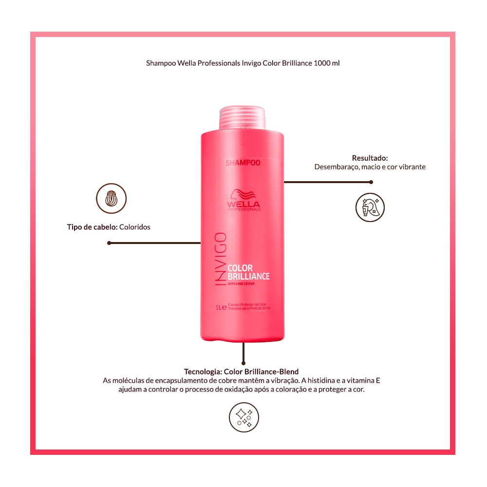 Shampoo Wella Professionals Invigo Color Brilliance 1000 ml — imagem 2 | Farmácia Resyla