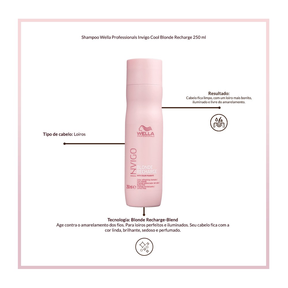 Shampoo Wella Professionals Invigo Cool Blonde Recharge 250 ml — imagem 3 | Farmácia Resyla