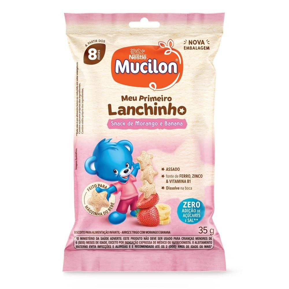 Snack Infantil Mucilon Meu Primeiro Lanchinho Sabor Morango e Banana 35g — Mucilon | Farmácia Resyla