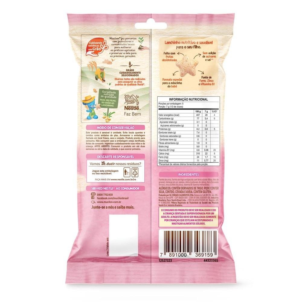 Snack Infantil Mucilon Meu Primeiro Lanchinho Sabor Morango e Banana 35g — imagem 3 | Farmácia Resyla