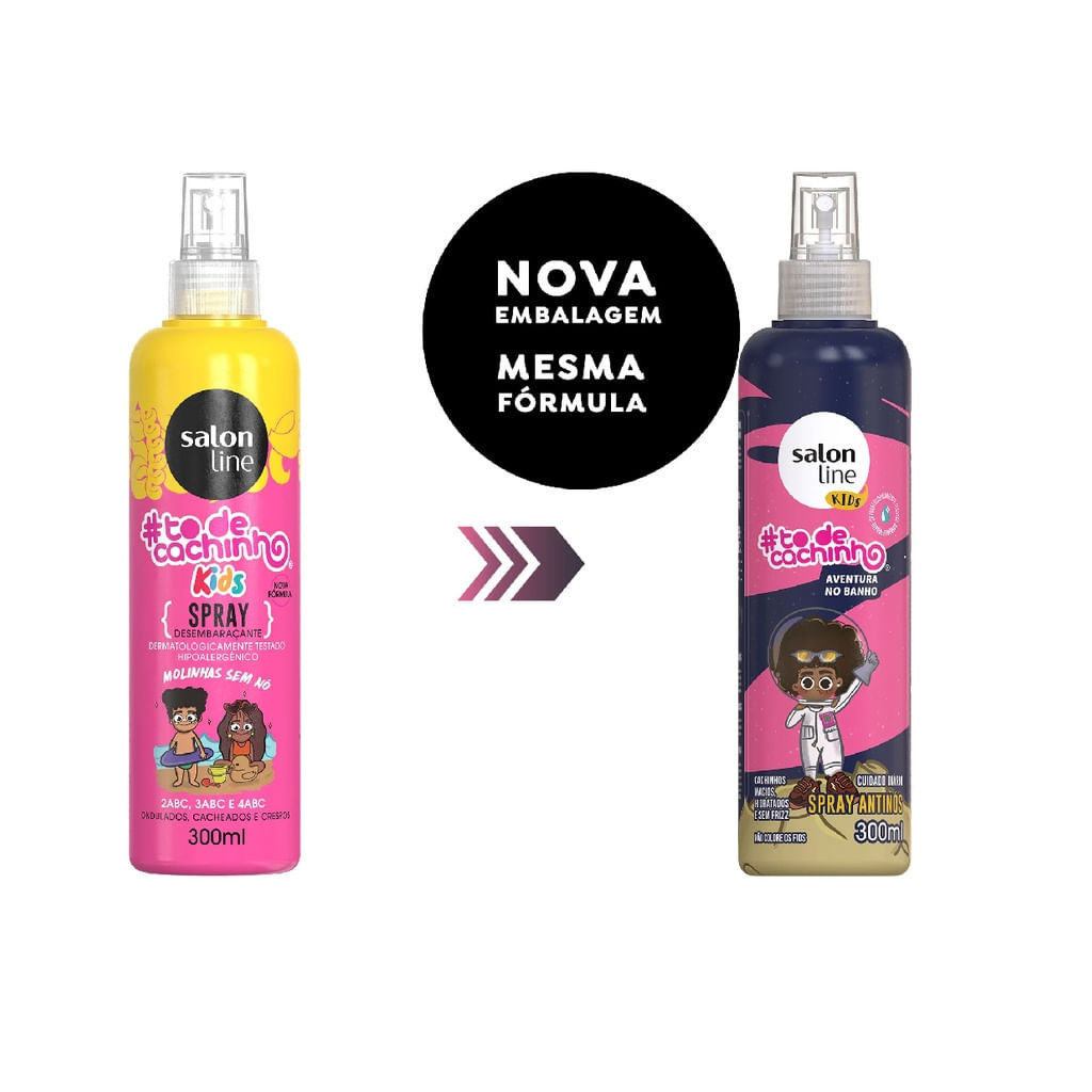 Spray Salon Line #Todecachinho Kids 300ml — imagem 2 | Farmácia Resyla