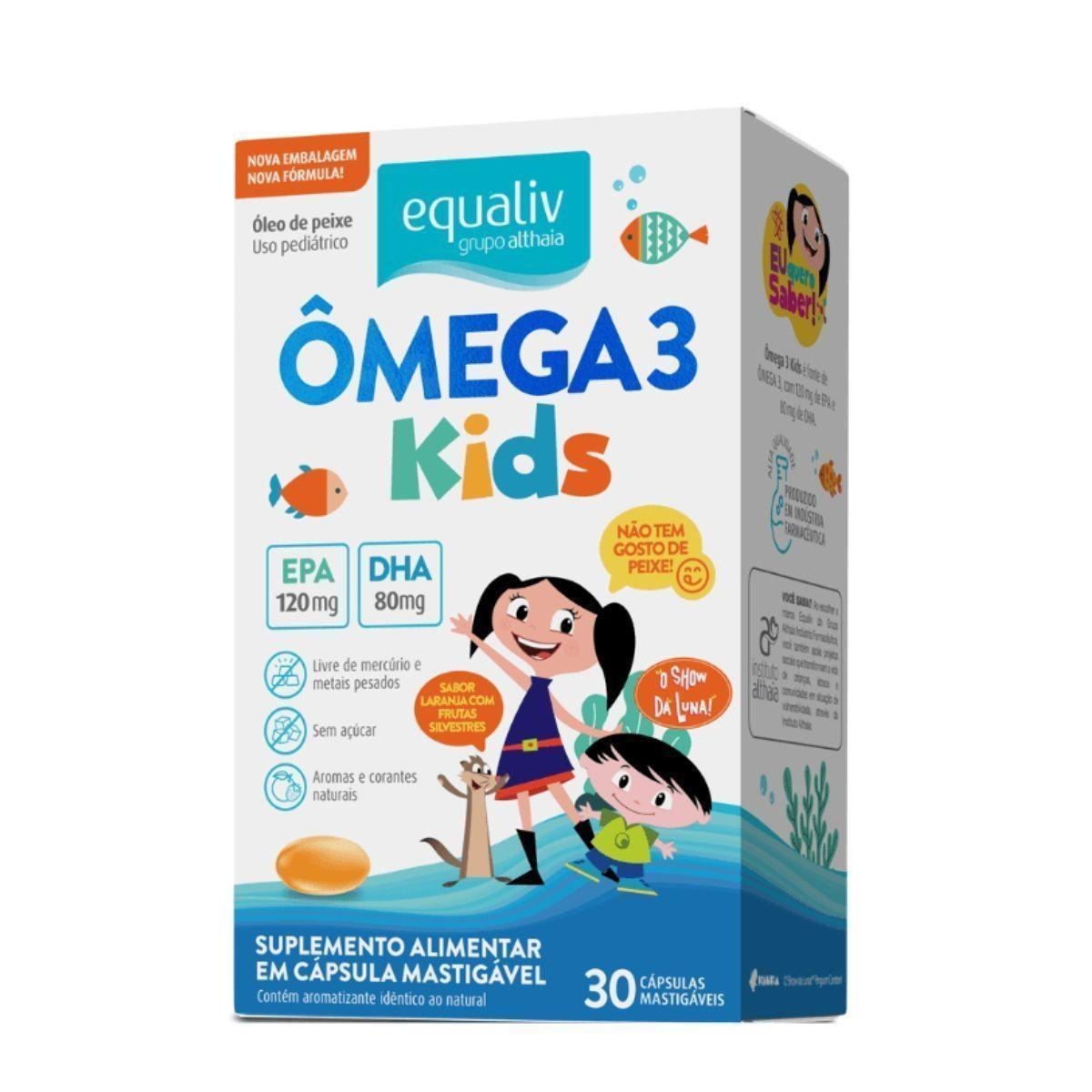Suplemento Alimentar Equaliv Omega 3 Kids 30 Cápsulas Nova Formula — Equaliv | Farmácia Resyla