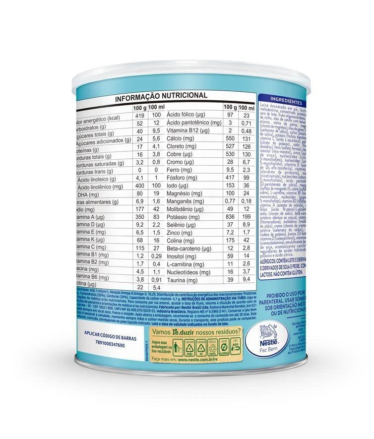 Suplemento Alimentar Infantil Ascenda Sabor Baunilha 800g — imagem 3 | Farmácia Resyla