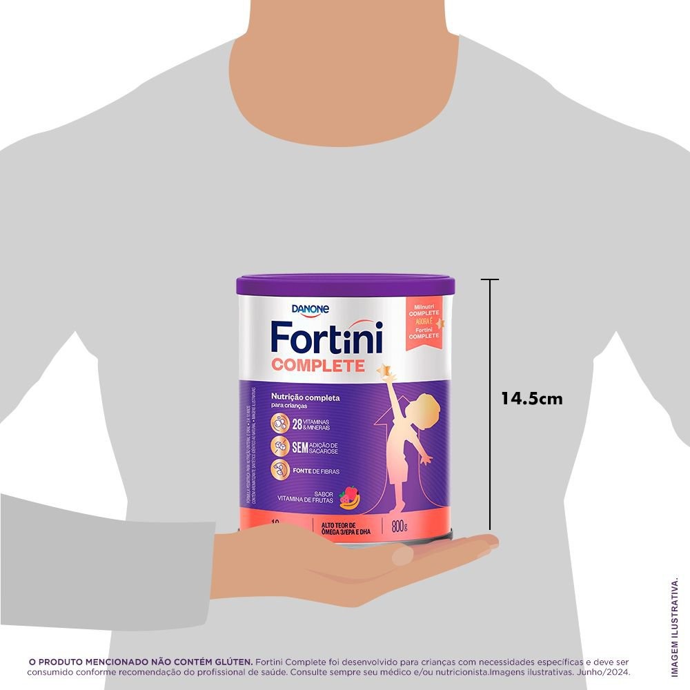 Suplemento Alimentar Infantil Fortini Complete Sabor Vitamina de Frutas 800g — imagem 2 | Farmácia Resyla