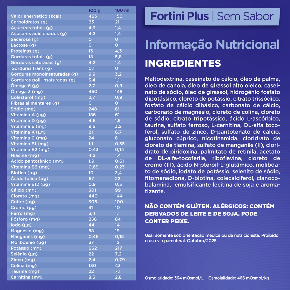 Suplemento Alimentar Infantil Fortini Plus Sabor Sem Sabor 400g — imagem 4 | Farmácia Resyla