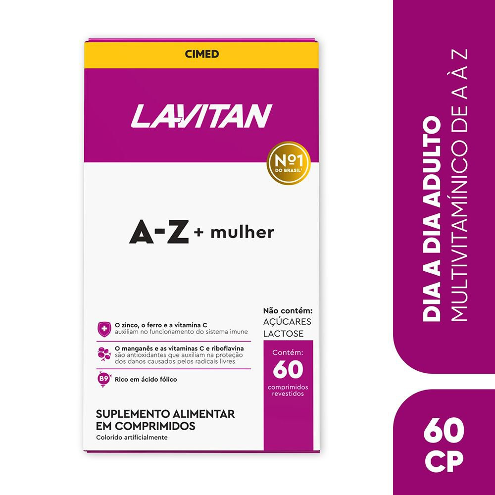 Suplemento Alimentar Lavitan AZ Mulher 60 Comprimidos — Lavitan | Farmácia Resyla