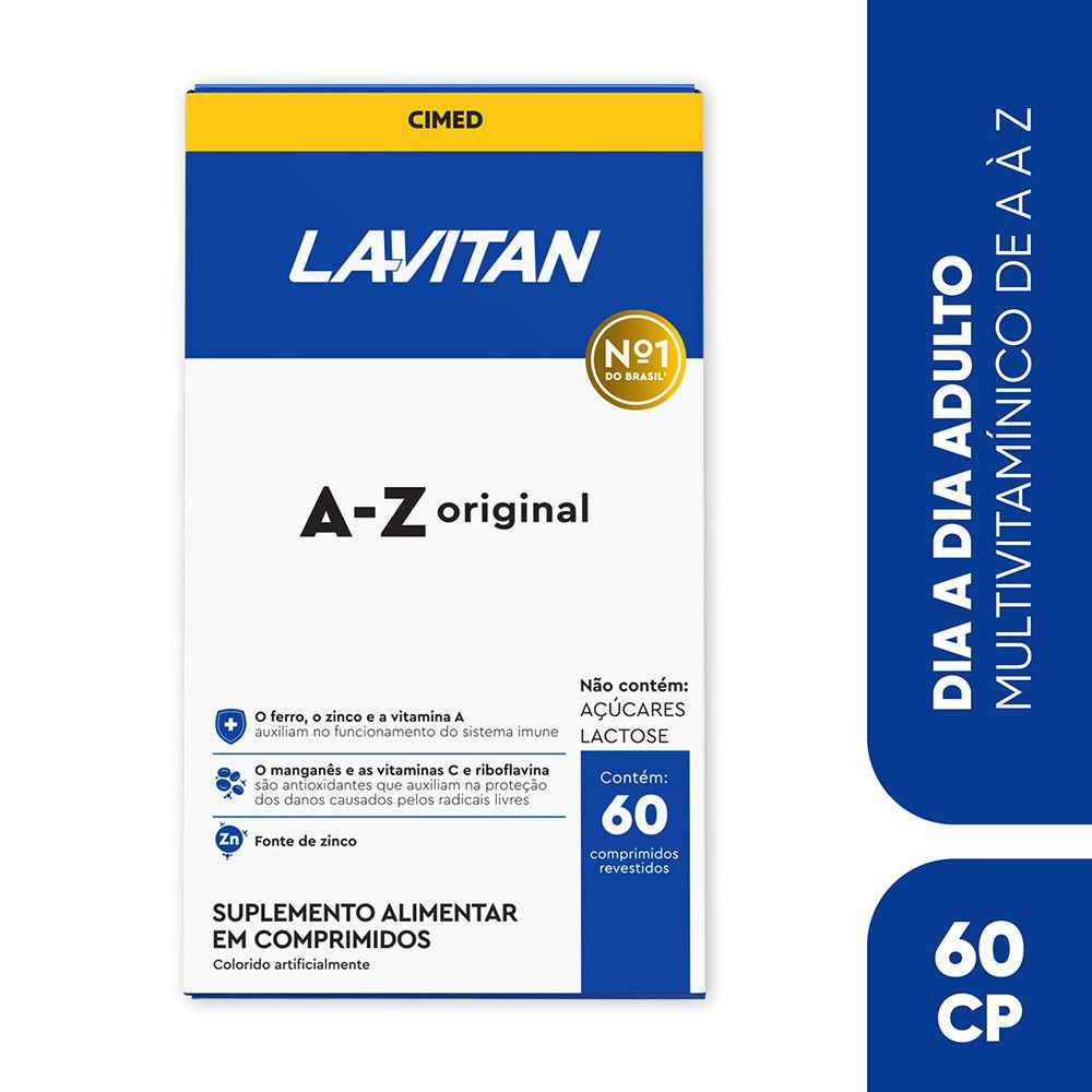 Suplemento Alimentar Lavitan AZ Original 60 Comprimidos — Lavitan | Farmácia Resyla