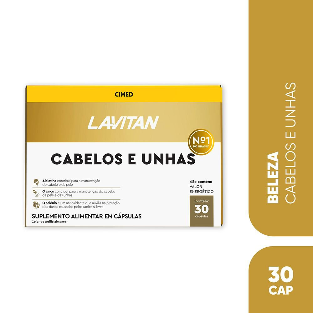 Suplemento Alimentar Lavitan Cabelos E Unhas 30 Cápsulas — Lavitan | Farmácia Resyla