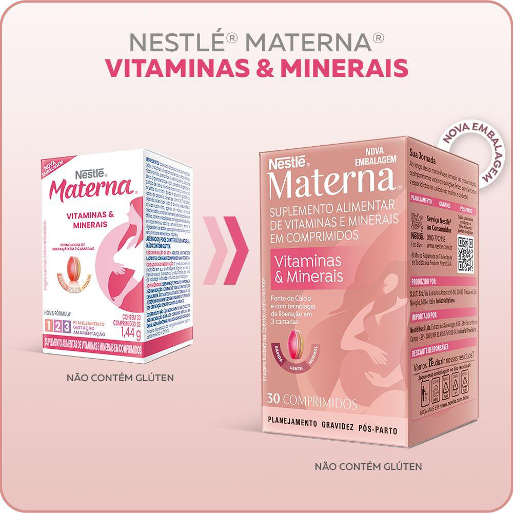 Suplemento alimentar  Materna Vitaminas & Minerais 30 unidades — imagem 2 | Farmácia Resyla
