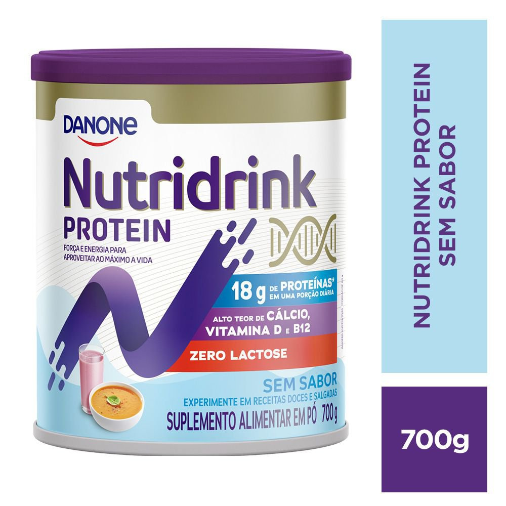 Suplemento Alimentar Nutridrink Protein Sem Sabor Zero Lactose 700g — imagem 2 | Farmácia Resyla