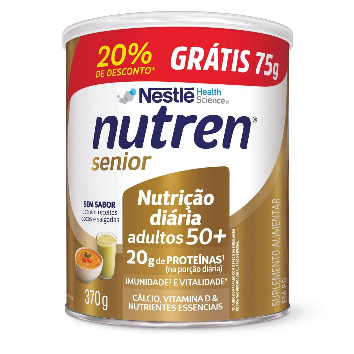 Suplemento Alimentar Pó Nutren Senior Sem Sabor 370g 20% De Desconto — Nutren | Farmácia Resyla