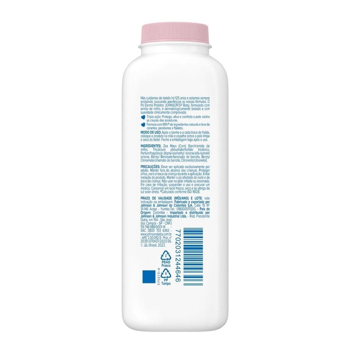 Talco Infantil Johnson's Baby Dermo Protetor Original 100g — imagem 3 | Farmácia Resyla