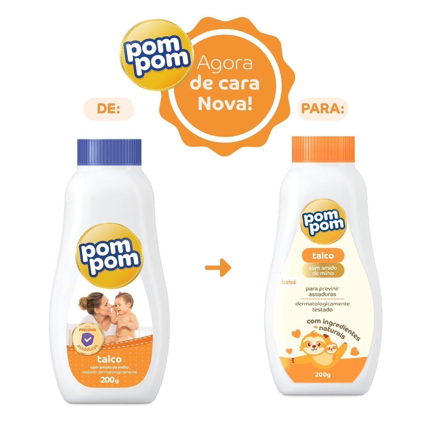 Talco Infantil Pom Pom 200g — imagem 3 | Farmácia Resyla