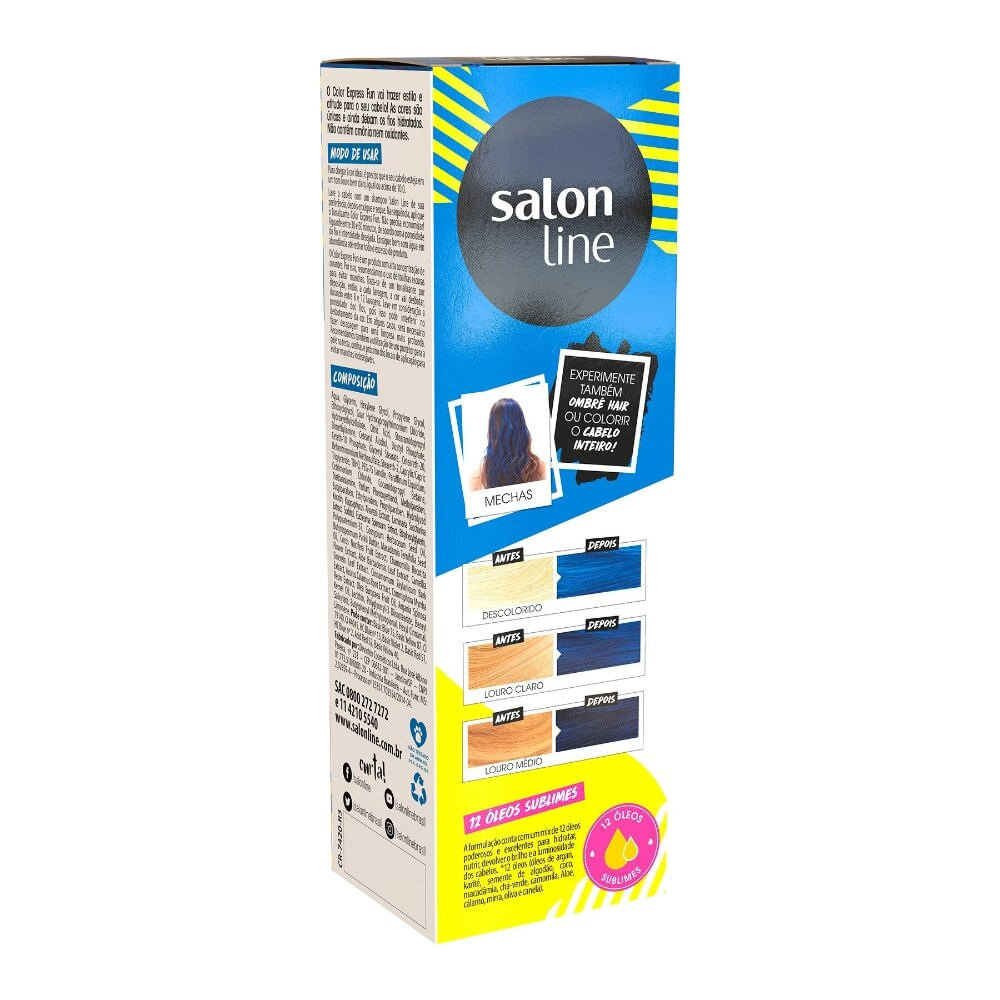 Tintura Salon Line Fun Blue Rock 100ml — imagem 2 | Farmácia Resyla