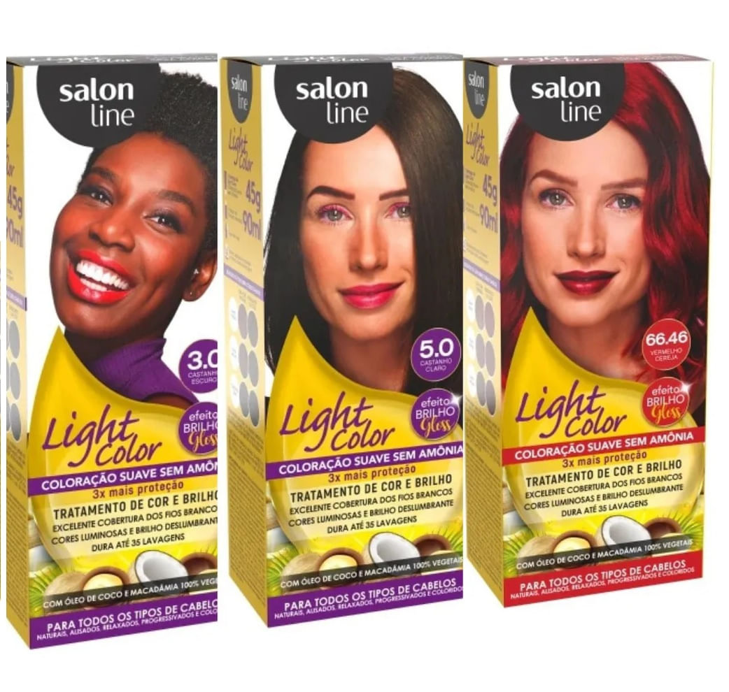 Tintura Salon Line Light Color Cor: 7.7 Marrom Dourado — imagem 2 | Farmácia Resyla