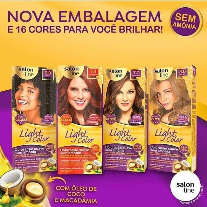 Tintura Salon Line Light Color Cor: 7.7 Marrom Dourado — imagem 4 | Farmácia Resyla