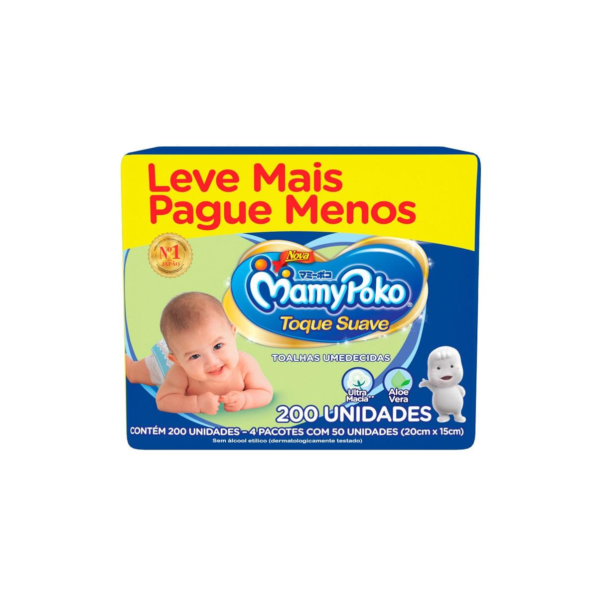 Toalhas Umedecidas MamyPoko Toque Suave 200 Unidades Leve mais por Menos — Mamypoko | Farmácia Resyla