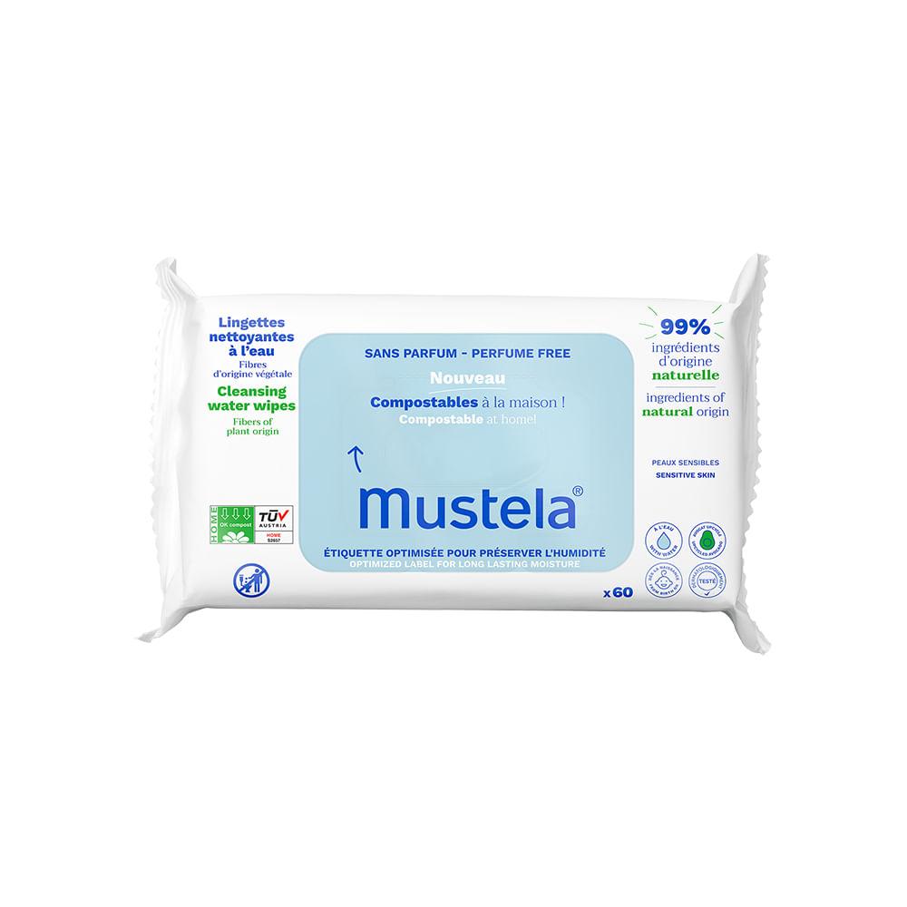 Toalhas Umedecidas Mustela Compostável e Biodegradável Sem Perfume Recém-Nascido 60 Unidades — Mustela | Farmácia Resyla