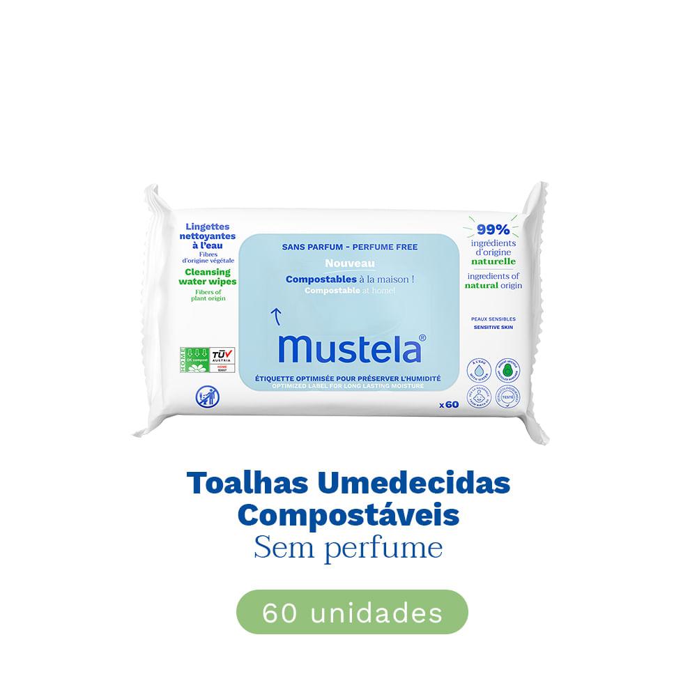 Toalhas Umedecidas Mustela Compostável e Biodegradável Sem Perfume Recém-Nascido 60 Unidades — imagem 2 | Farmácia Resyla
