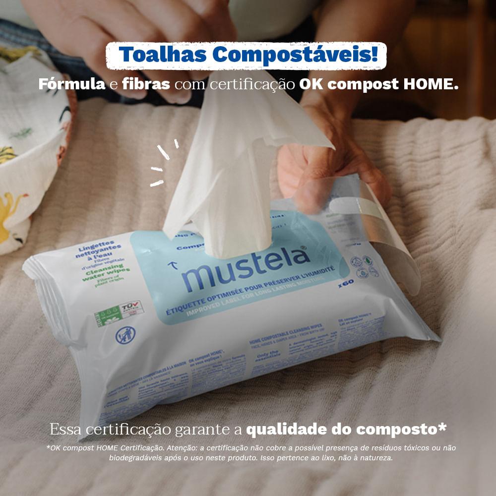 Toalhas Umedecidas Mustela Compostável e Biodegradável Sem Perfume Recém-Nascido 60 Unidades — imagem 4 | Farmácia Resyla