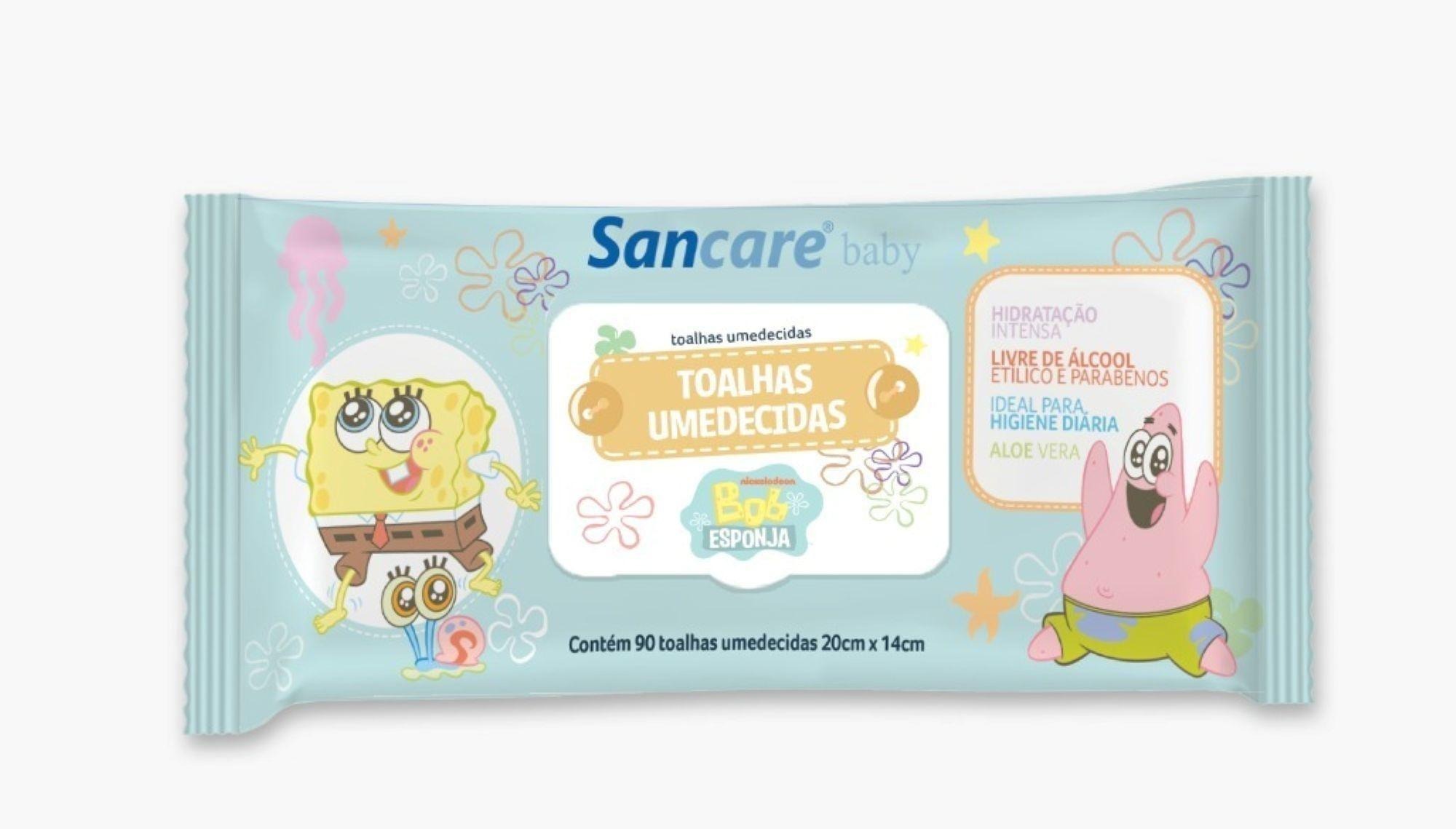 Toalhas Umedecidas Sancare Baby Bob Esponja 90 Unidades — imagem 2 | Farmácia Resyla
