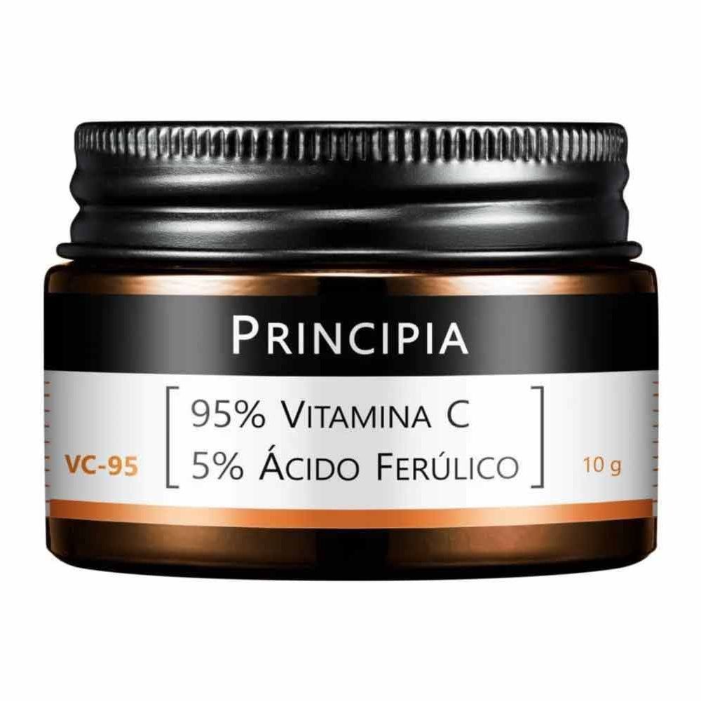 Tratamento Facial em Pó Principia Vitamina C Pura 95% com Ácido Ferúlico 5% 10g — Principia | Farmácia Resyla