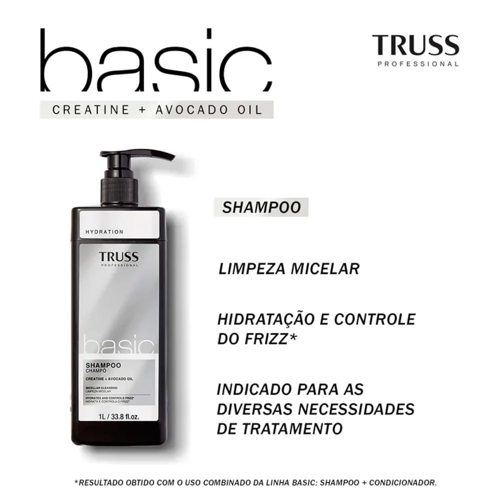 Truss Basic - Shampoo - 1000ml — imagem 2 | Farmácia Resyla