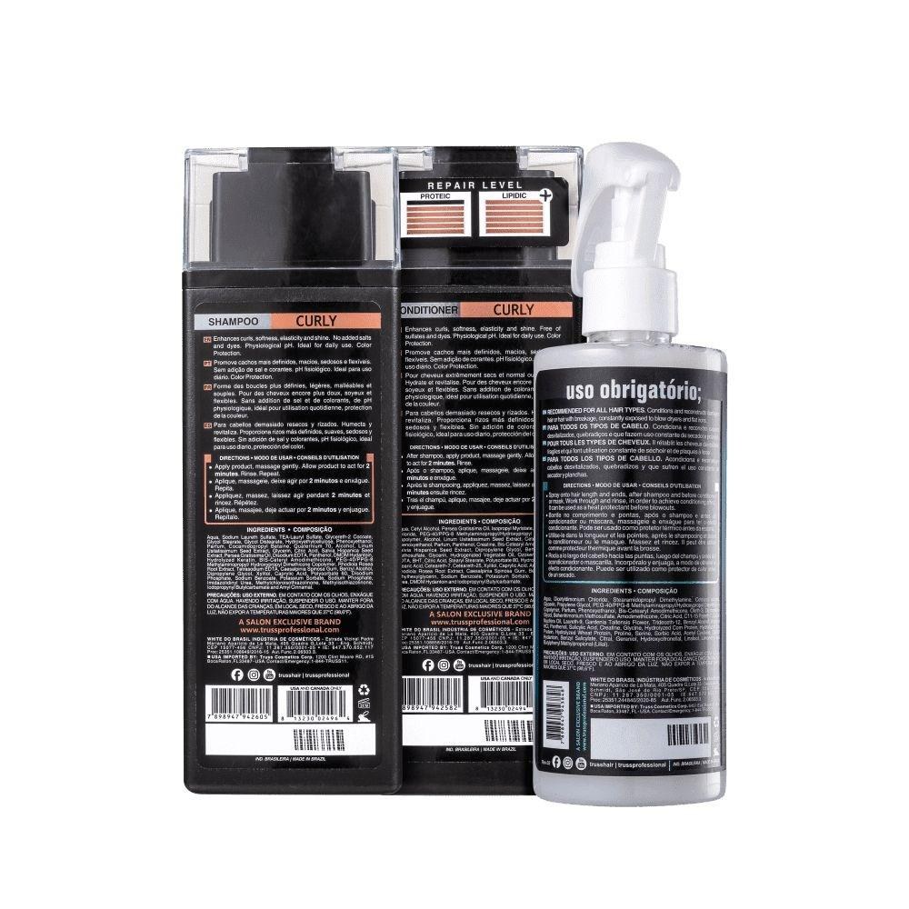 Truss Curly - Shampoo 300ml + Condicionador 300ml + Uso Obrigatório 260ml — imagem 2 | Farmácia Resyla