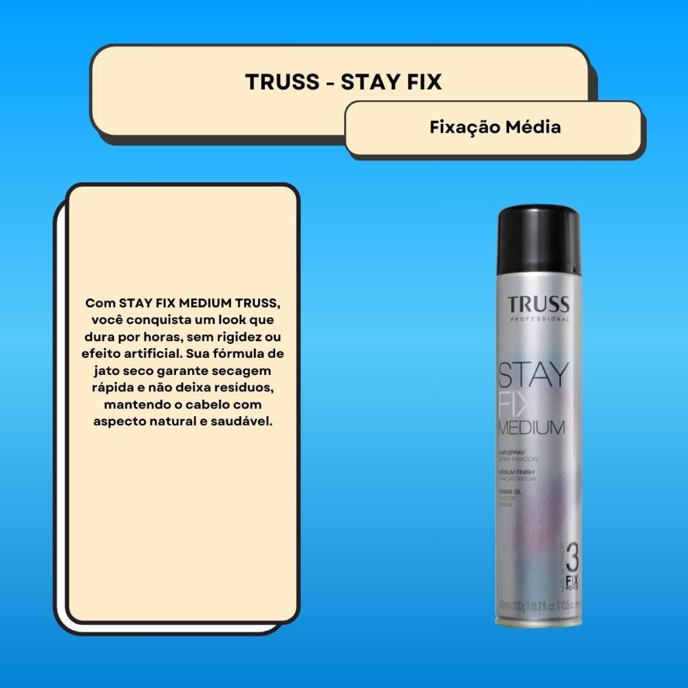 Truss Stay Fix Medium Spray Fixador 450ml — imagem 2 | Farmácia Resyla