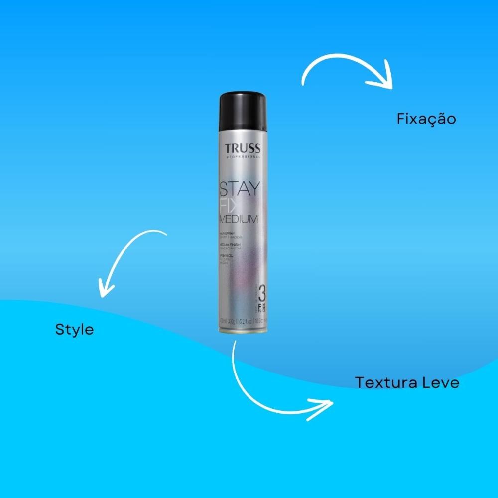 Truss Stay Fix Medium Spray Fixador 450ml — imagem 4 | Farmácia Resyla
