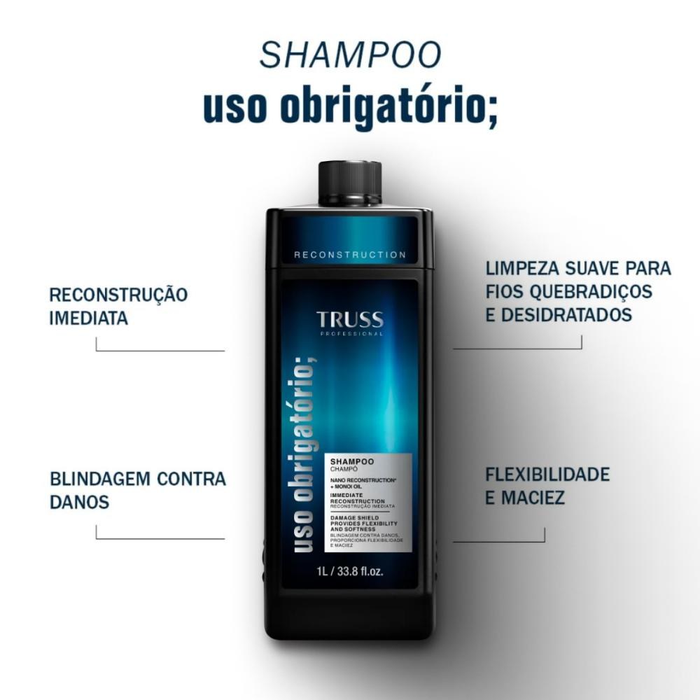 Truss Uso Obrigatório Reconstruction Shampoo - 1L — imagem 2 | Farmácia Resyla