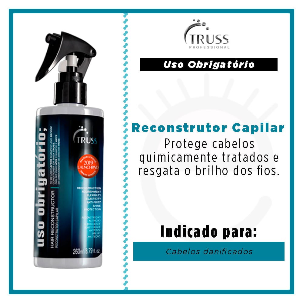 Uso Obrigatório Reconstrutor Capilar 260ml Truss — imagem 2 | Farmácia Resyla