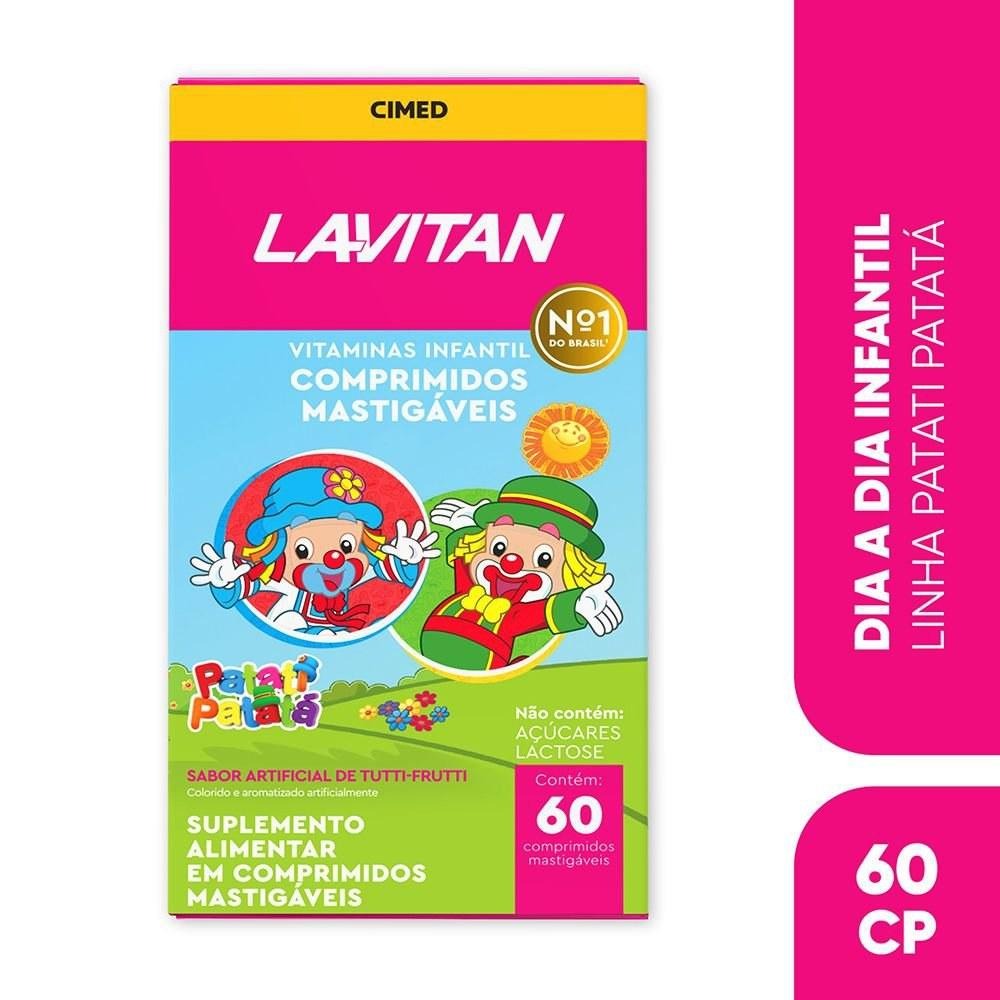 Vitamina Infantil Mastigável Tutti-Frutti Lavitan Patati Patatá 60 Comprimidos — Lavitan | Farmácia Resyla