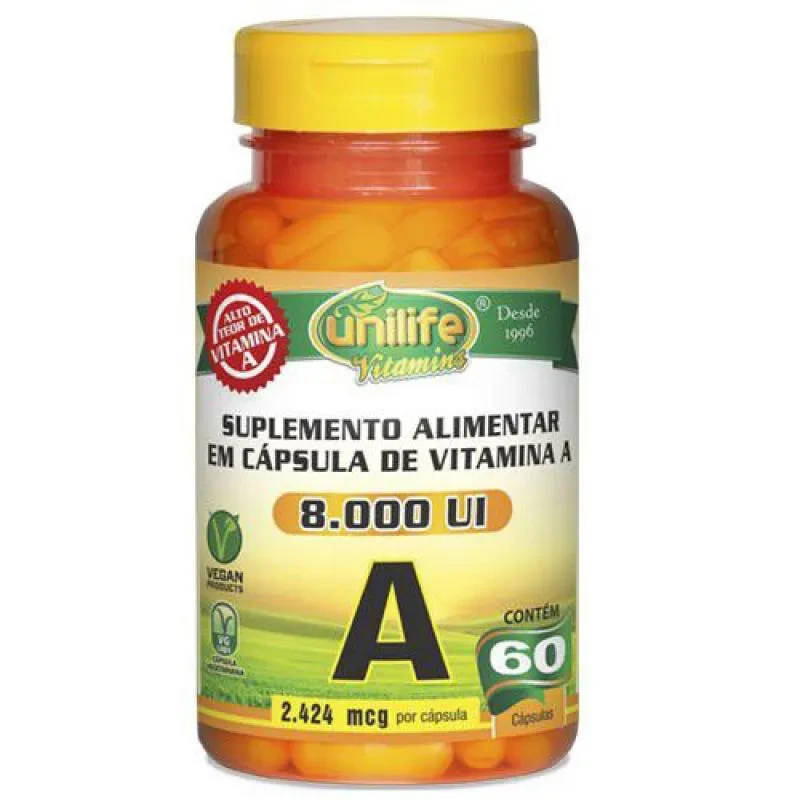 Retinol – Vitamina a 500mg 60 cápsulas – Unilife — Unilife | Farmácia Resyla