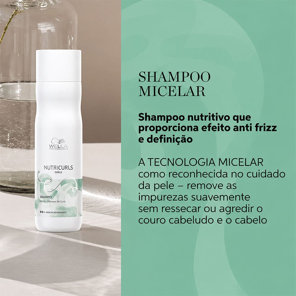 Wella Nutricurls Shampoo Micelar - Shampoo 250ml — imagem 2 | Farmácia Resyla