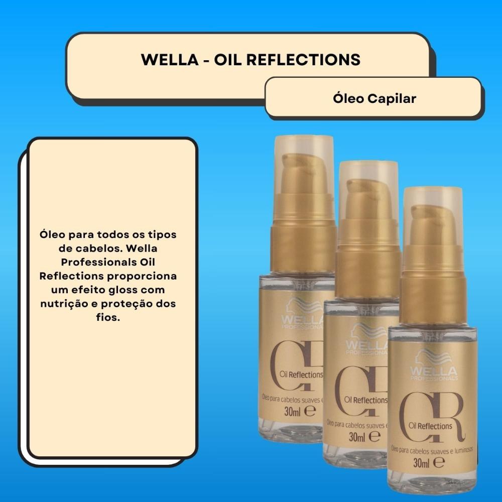 Wella Oil Reflections - Kit 3 Óleos Capilares - 30ml cada — imagem 2 | Farmácia Resyla