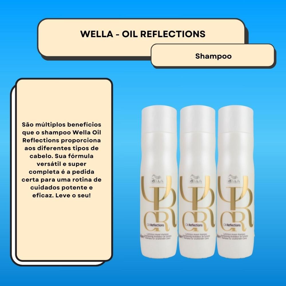 Wella Professionals Oil Reflections Kit - 3 Shampoos de 250ml — imagem 2 | Farmácia Resyla